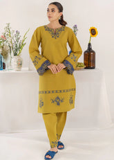 HANNA - 3PC KHADDAR EMBROIDERED SHIRT WITH TWILL PRINTED SHAWL AND TROUSER - HZG1784